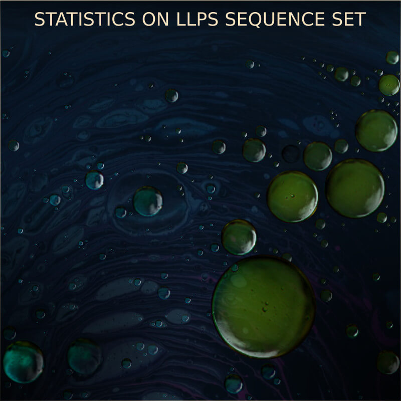 Review the comrehensive statistical analysis on liquid-liquid phase-separated biomolecules.